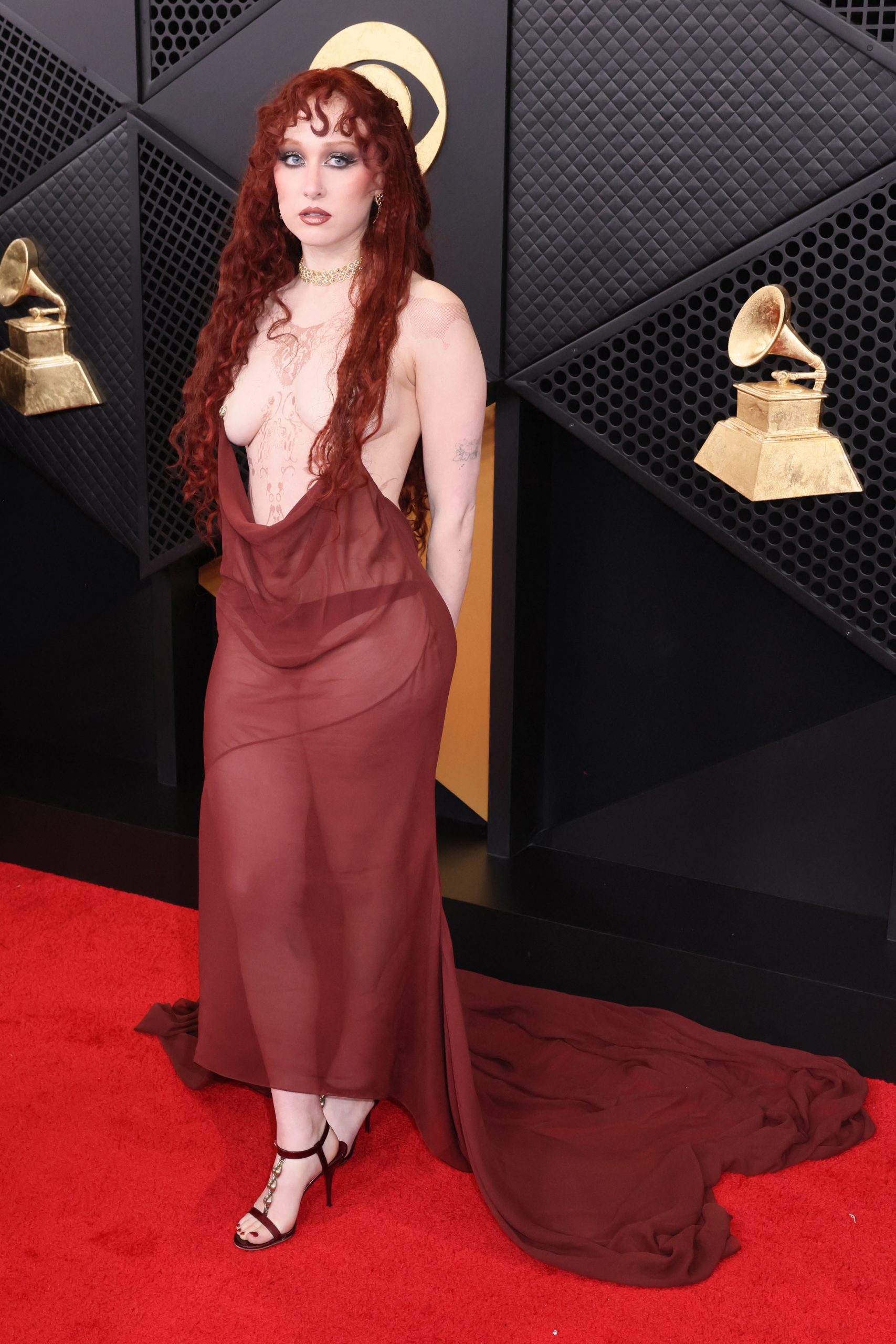  US singer-songwriter Chappell Roan at the 68th Annual Grammy Awards. (Photo by Etienne Laurent / AFP) 