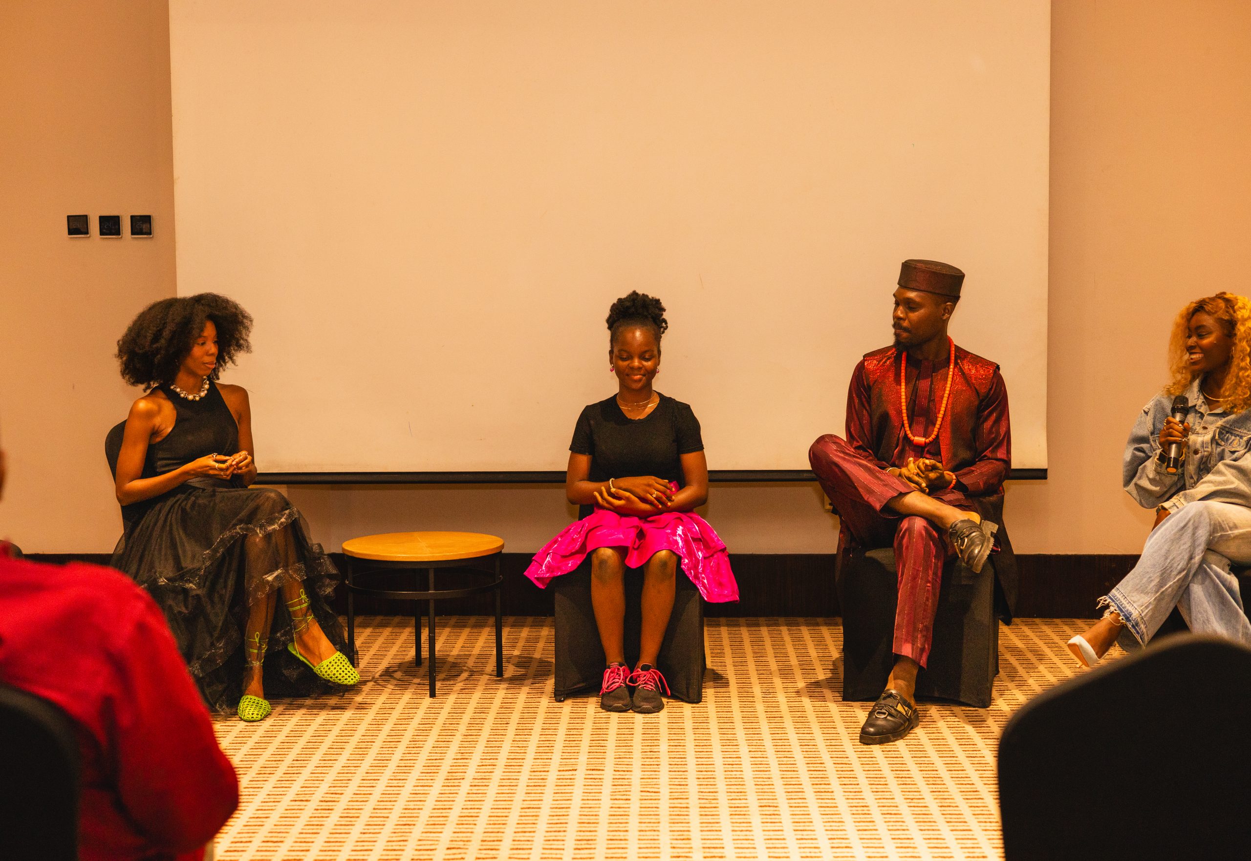 Director Sonia Irabor and cast of SuperNowa during a private press screening in Lagos