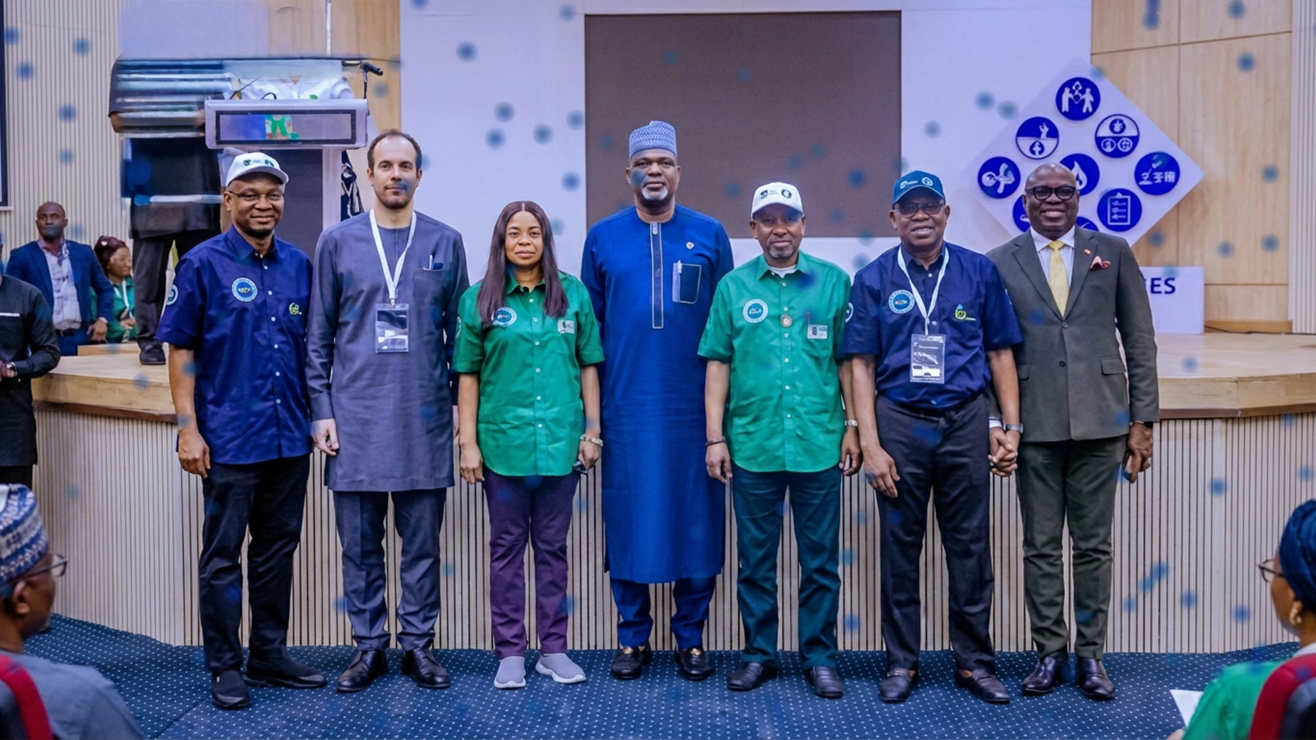 Executive Vice President, Gas, Power & New Energy, Mr. Olalekan Ogunleye (left); Chairman of the Oil Producers Trade Section (OPTS) and MD of TotalEnergies Upstream Companies in Nigeria, Matthieu Bouyer; Perman