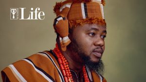 High Chief Olawale Abiodun Lawal Abinugbola, photographed by Fasanmi Afolabi (@folastag), styled by Simi Teds Bespoke