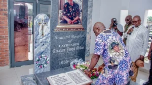 GOVERNOR Douye Diri of Bayelsa State and his siblings honour the memory of their late father, Pa Abraham Joseph Michael Diri