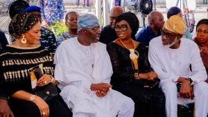 Governor of Lagos State, Babajide Sanwo-Olu and family members of the late General Murtala Mohammed
