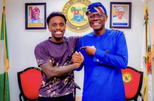 Governor Babajide Sanwoolu and Streamer, Kai Cenat