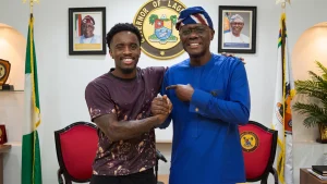Kai Cenat visits Governor Sanwoolu at the Lagos house, Marina