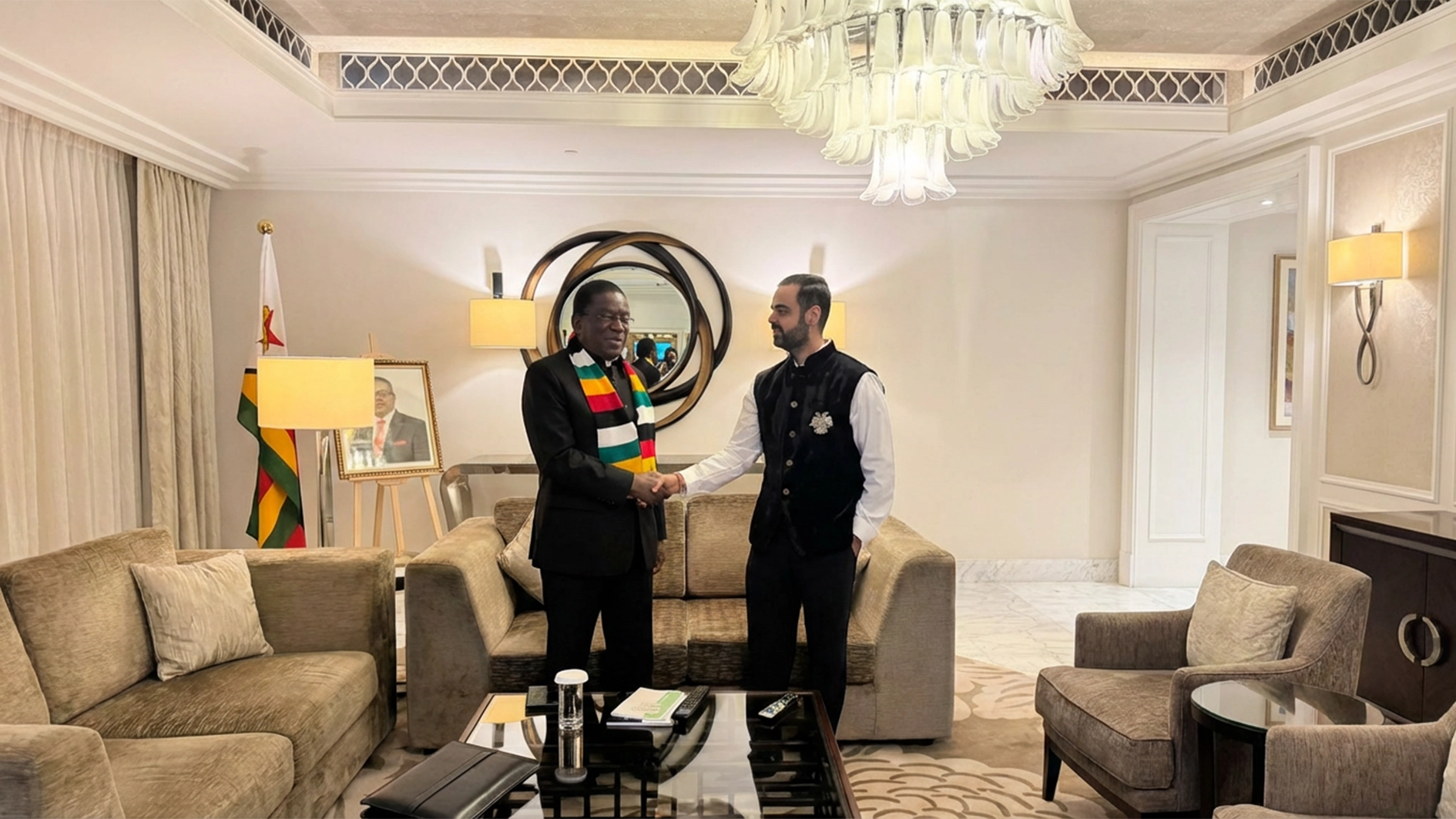 Mnangagwa Engages Investor Prateek Suri in Dubai for Tech Growth