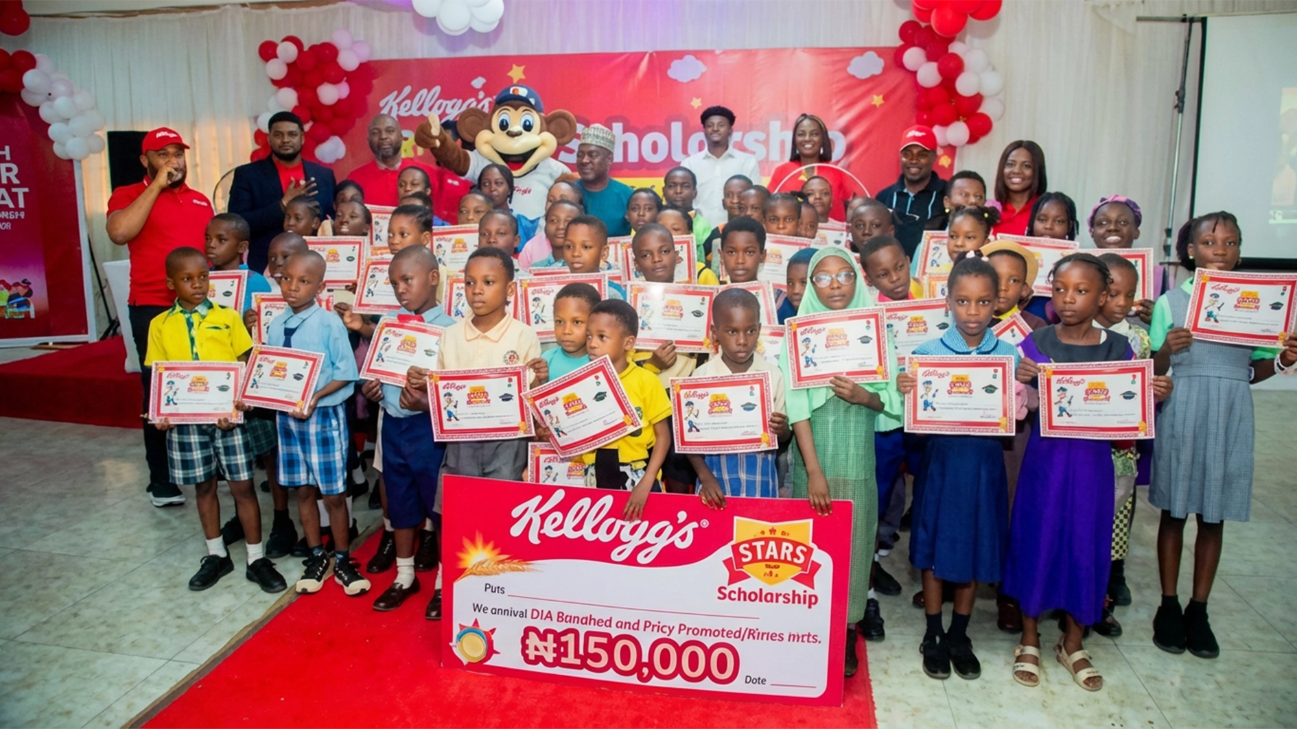 Some of the recipients at the Kellogg’s Nigeria Scholarship Award Ceremony