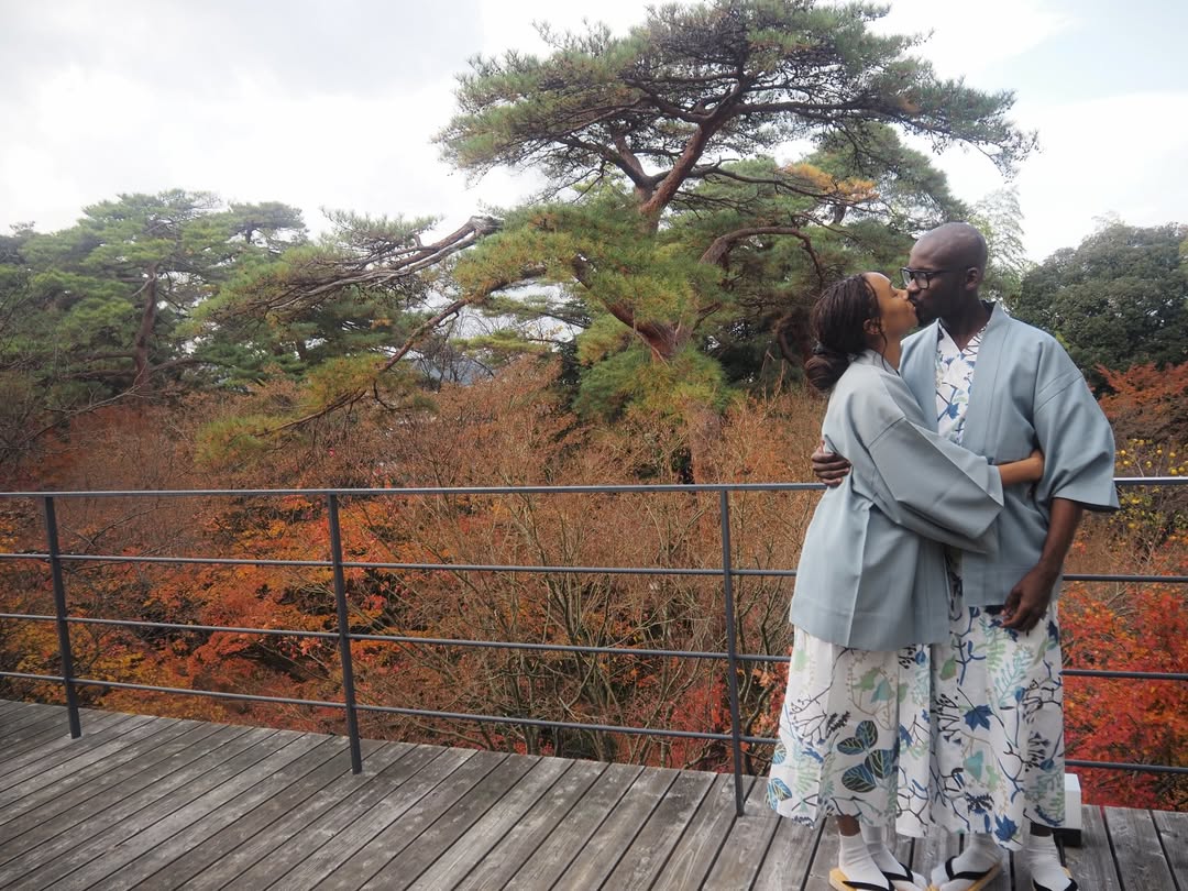 Temi Ajibade and Mr Eazi during their honeymoon