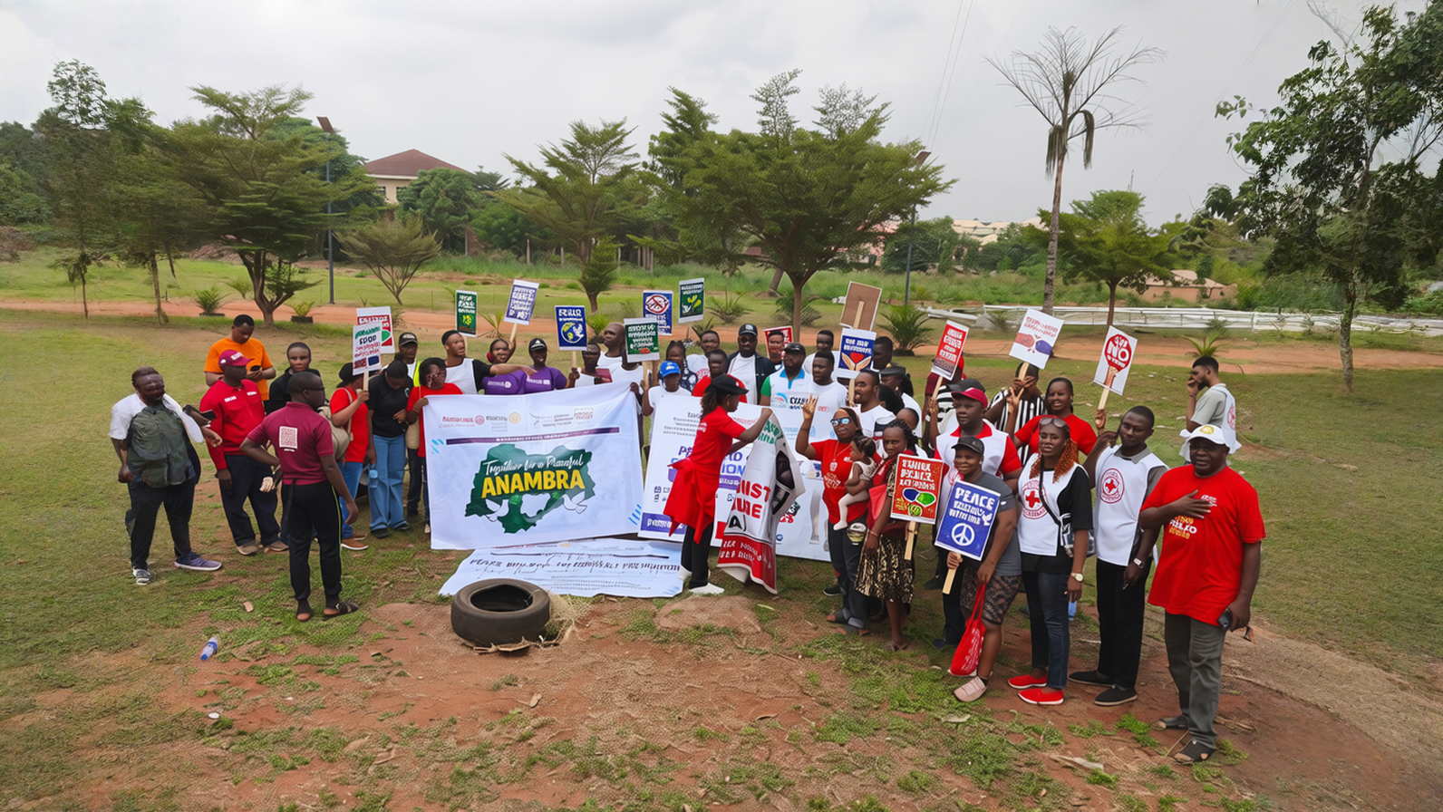 Participants during the peace walk