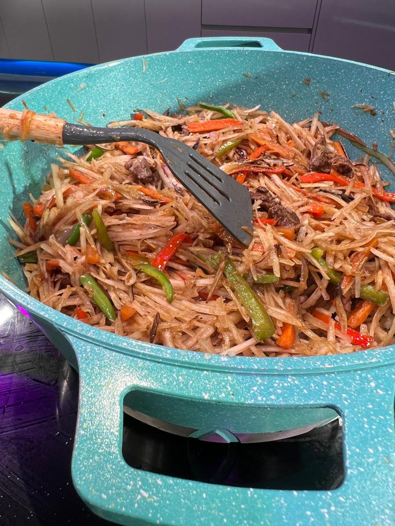 cassava beef stir fry image 