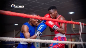 Boxers on stage at the ongoing 2nd Niger Delta Games in Benin City