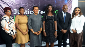 Participants at the Lagos press conference for the JusticeTechNG Demo Day.