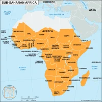 Map of Sub-Saharan African countries