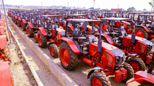 Tractors distributed in the first phase of the Renewed Hope National Agricultural Mechanisation Programme.