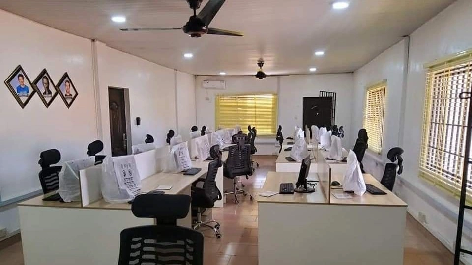 Interior view of one of the rooms in the Enugu State Tech Hub