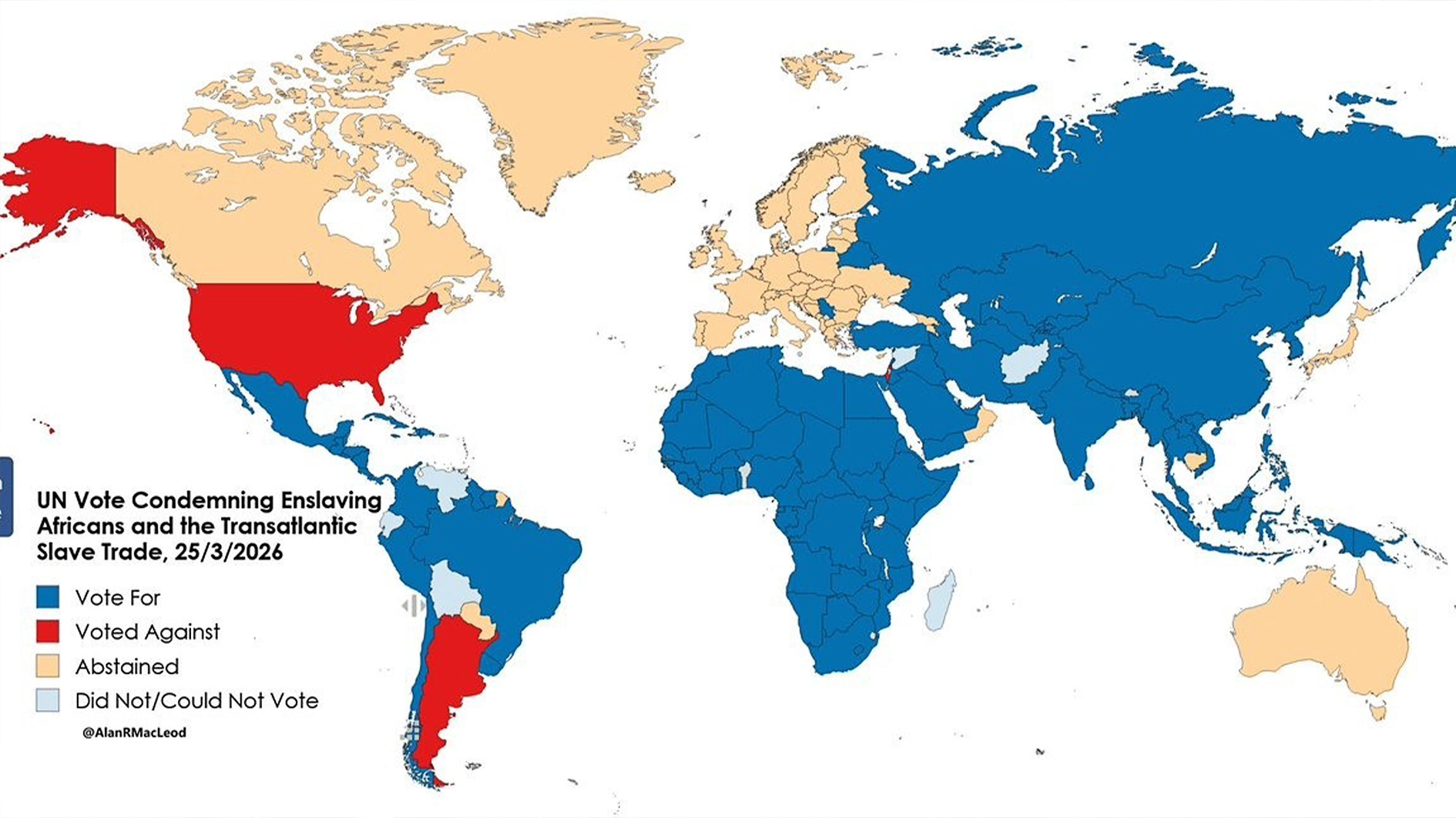 UN General Assembly declares transatlantic slavery gravest crime, calls for reparations, cultural restitution; resolution passes with majority support despite opposition, abstentions.