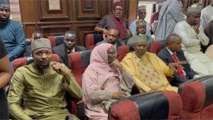 former Attorney-General of the Federation (AGF), Abubakar Malami, wife and son in court