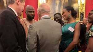 Oluwatobi Aigbogun at St James’ Palace with King Charles