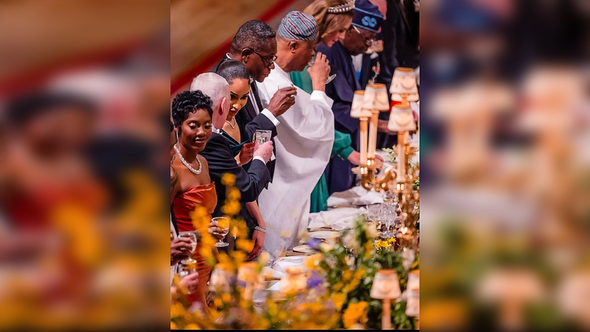 Tiwa Savage at dinner in UK