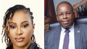 Convener of The Pyne Awards Africa, Amaka Amatokwu-Ndekwu and The  Secretary of State for Tourism, Ministry of Economy Mozambique, H.E. Fredson Bacar.