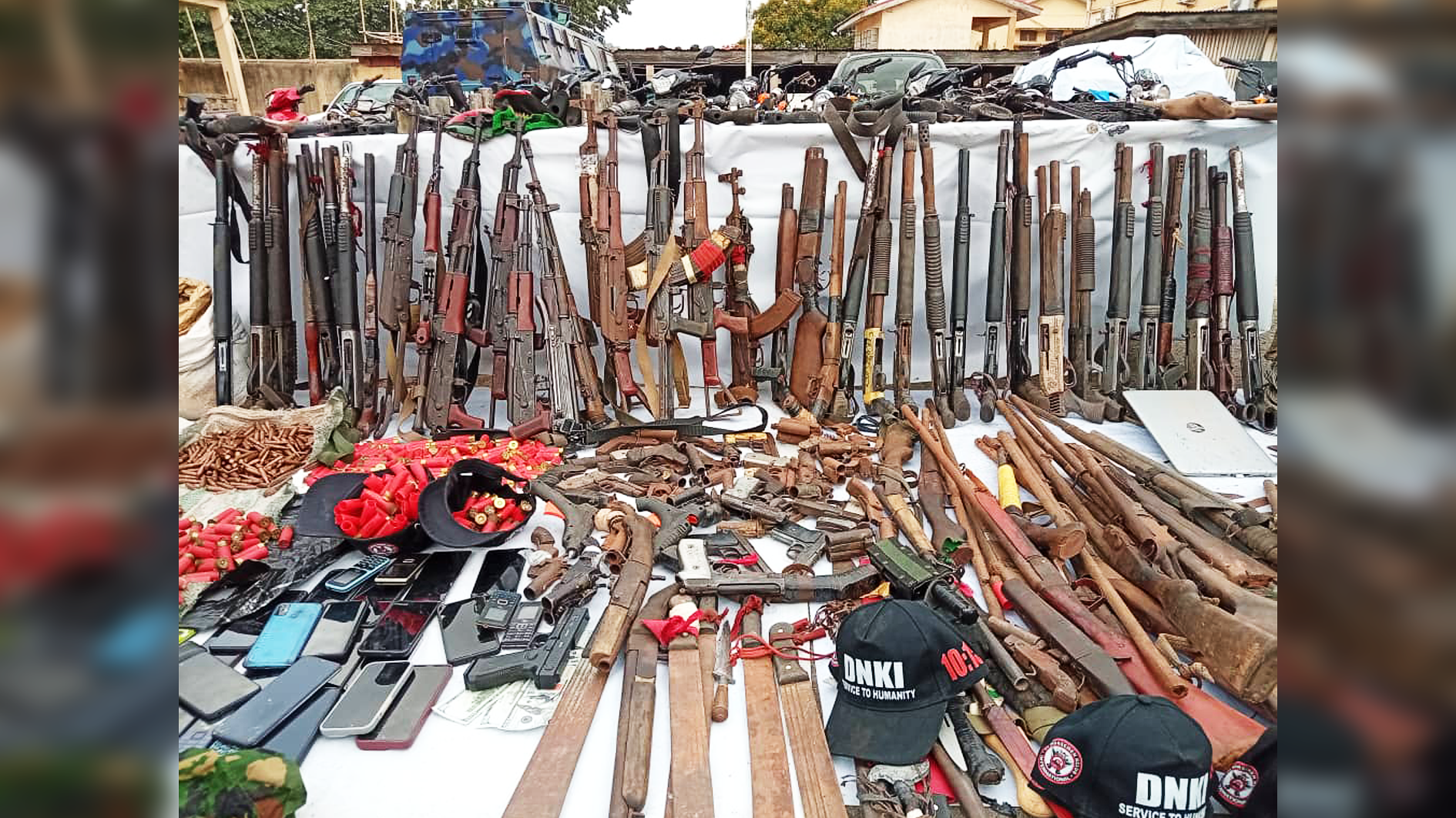 Recovered arms and ammunition