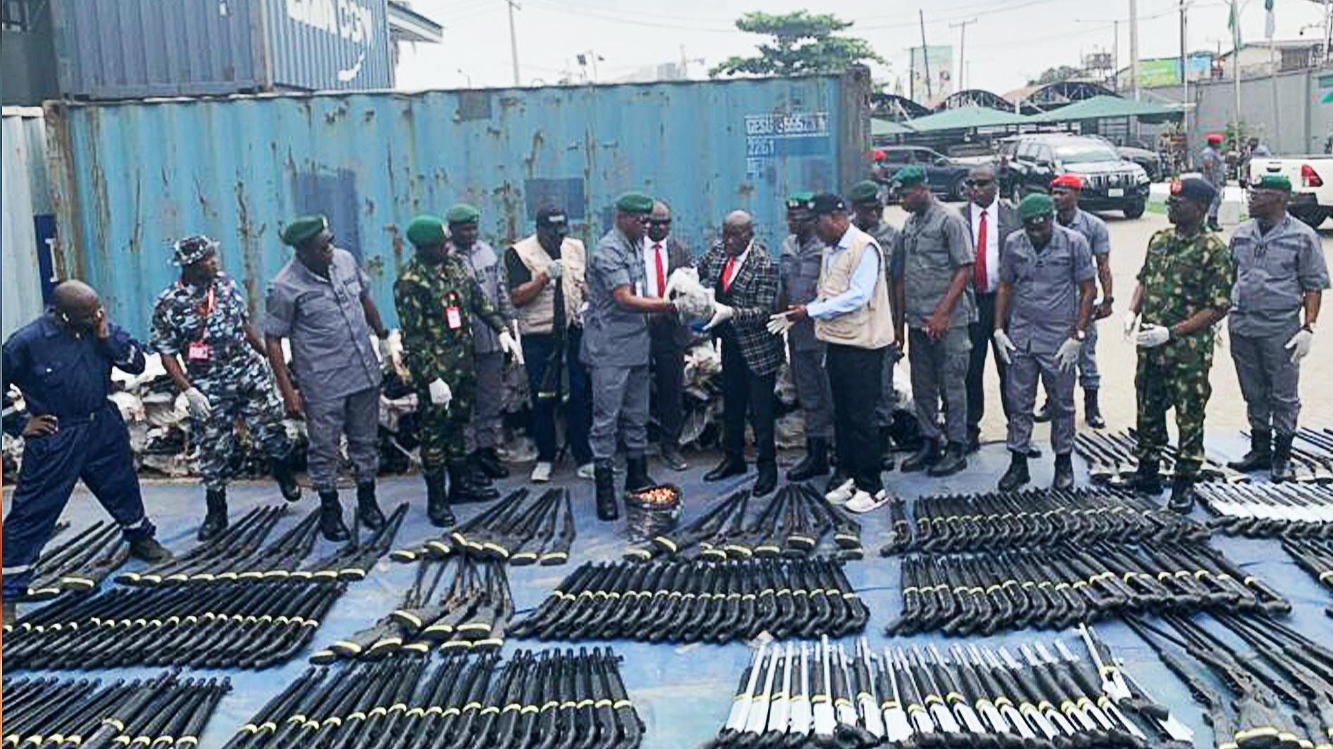 Nigeria Customs Service (NCS) uncovers container laden with arms and ammunition at the seaport
