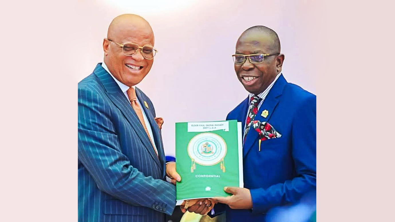 Governor Umo Eno and Paul Bassey