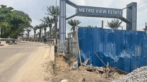 The entrance to the new estate to emerge from Otumara