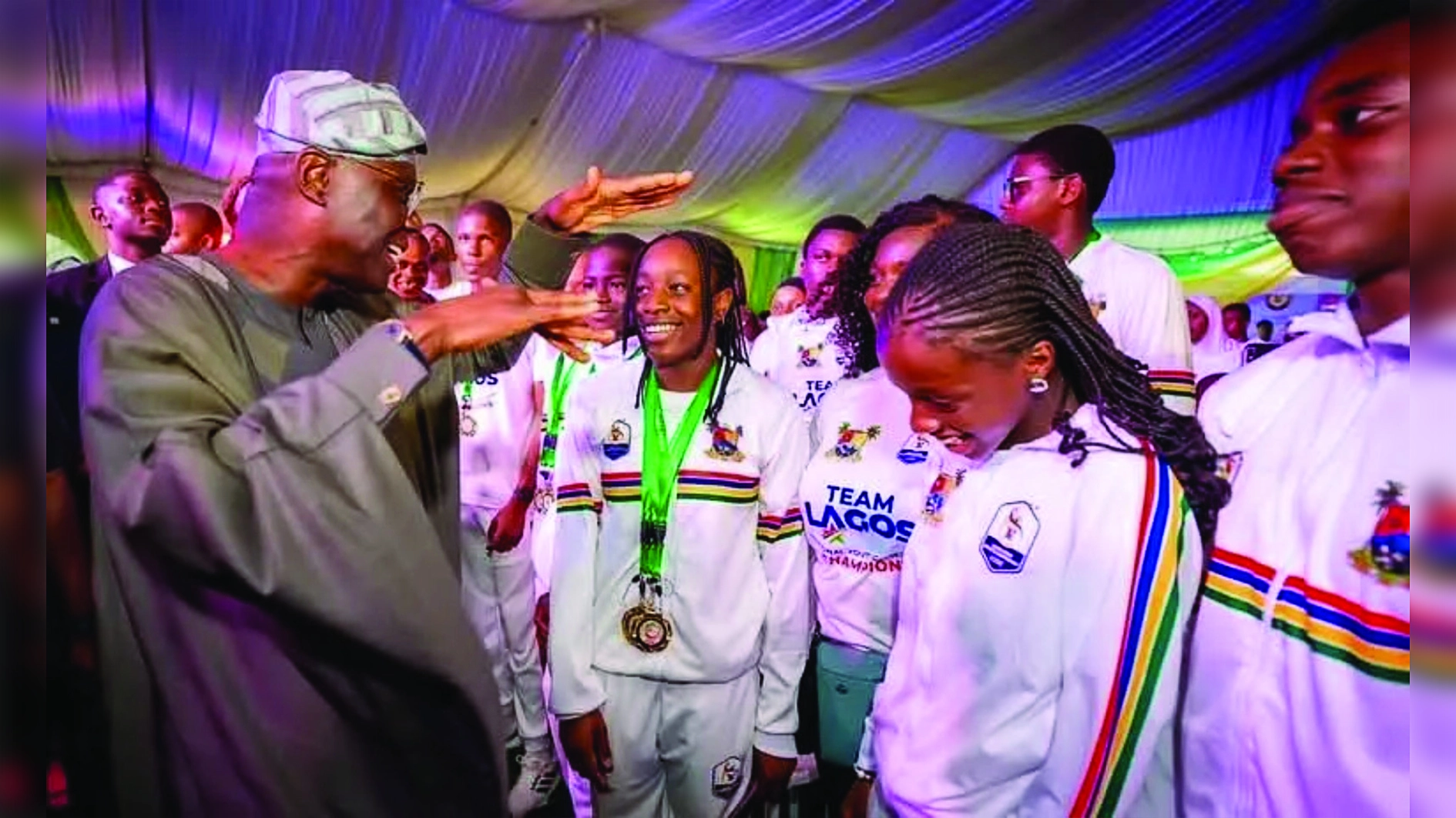 Governor Sanwo-Olu celebrate with Lagos State athletes