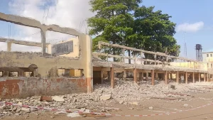 The deconstructed classrooms in Yaba