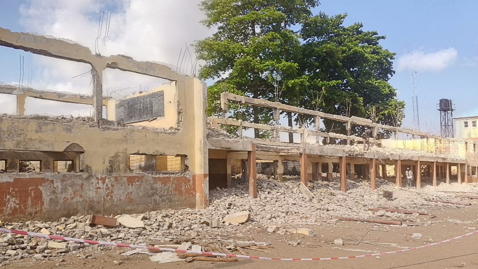 The deconstructed classrooms in Yaba