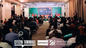 Young Nigerians participate in the Zikoko Citizen Townhall, themed “Who Shapes the Nigerian Life?”, where speakers encouraged them to take charge of their political future
