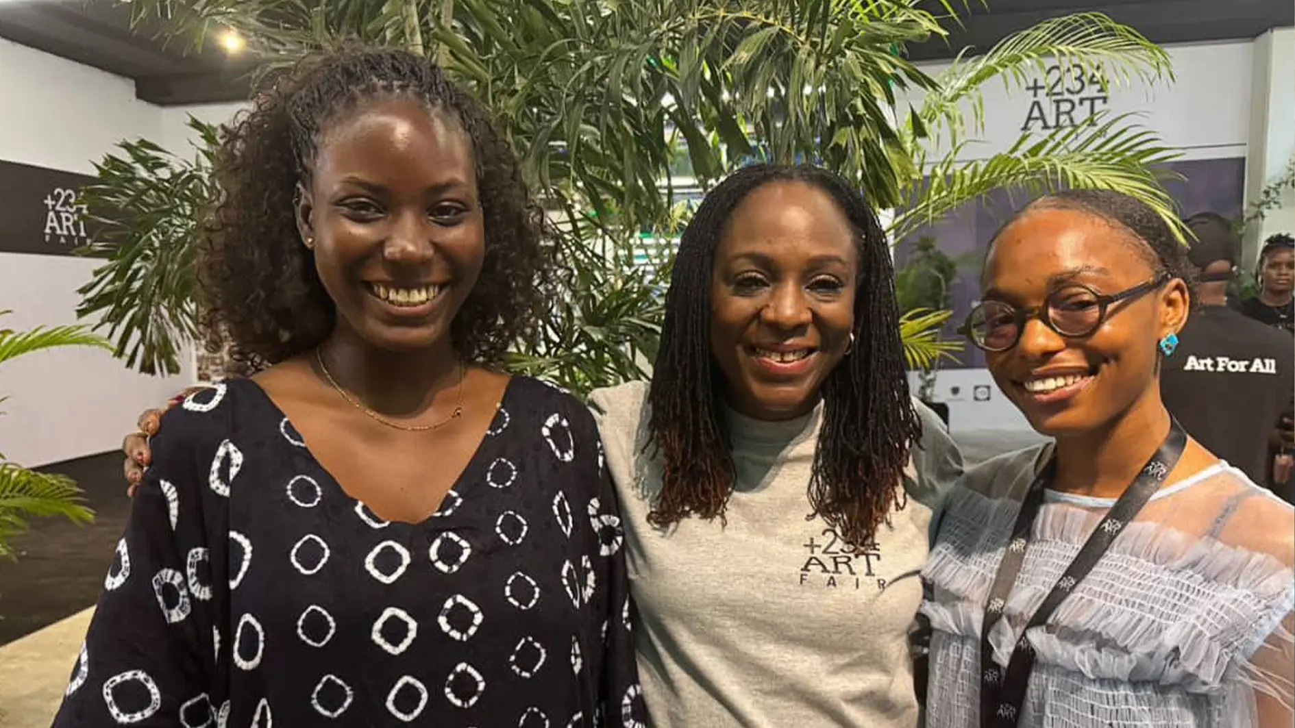 Curatorial lead, +234 Art Fair, Eyimofe Ideh (left); GM/CEO, National Theater, Founder of +234 Art Fair and Soto Gallery, Tola Akerele and Project Manager of the Fair, Joanna Oyefeso at the 2026 edition of the +234 Art Fair held at Ecobank Pan African Center in Victoria Island, Lagos…recently