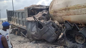 Lekki-Epe Accident: Two dead, multiple properties destroyed in fiery collision
