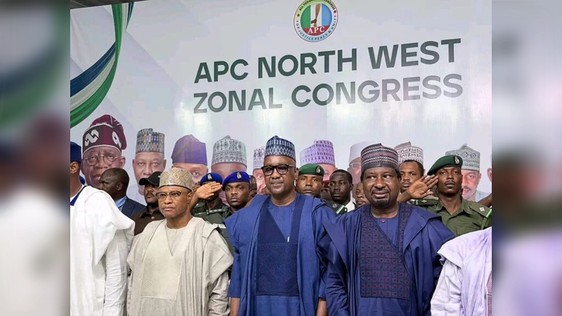 Governor Uba Sani and others at APC North-West Zonal Congress in Kaduna