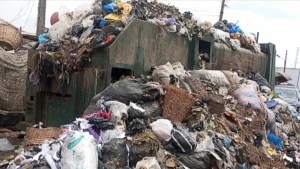 Heap of waste at Kuto Market