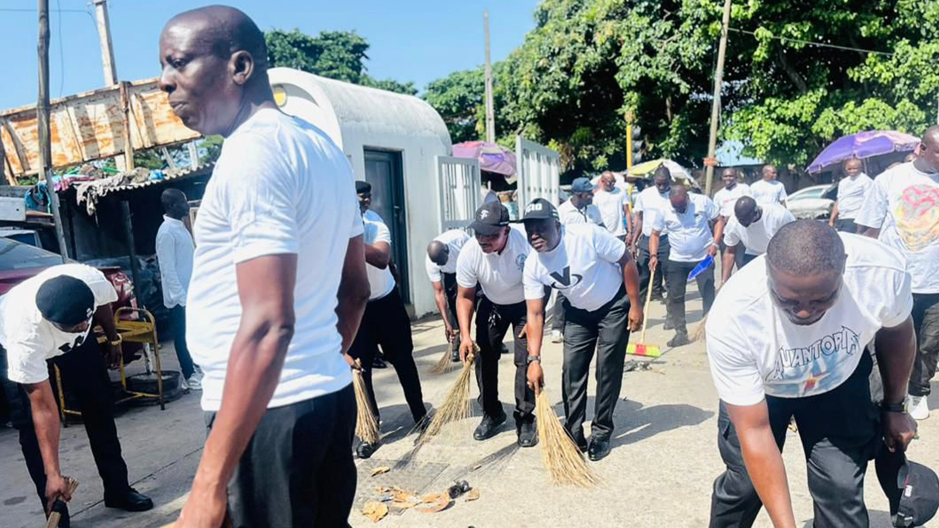 Police officers during the exercise in Lagos.