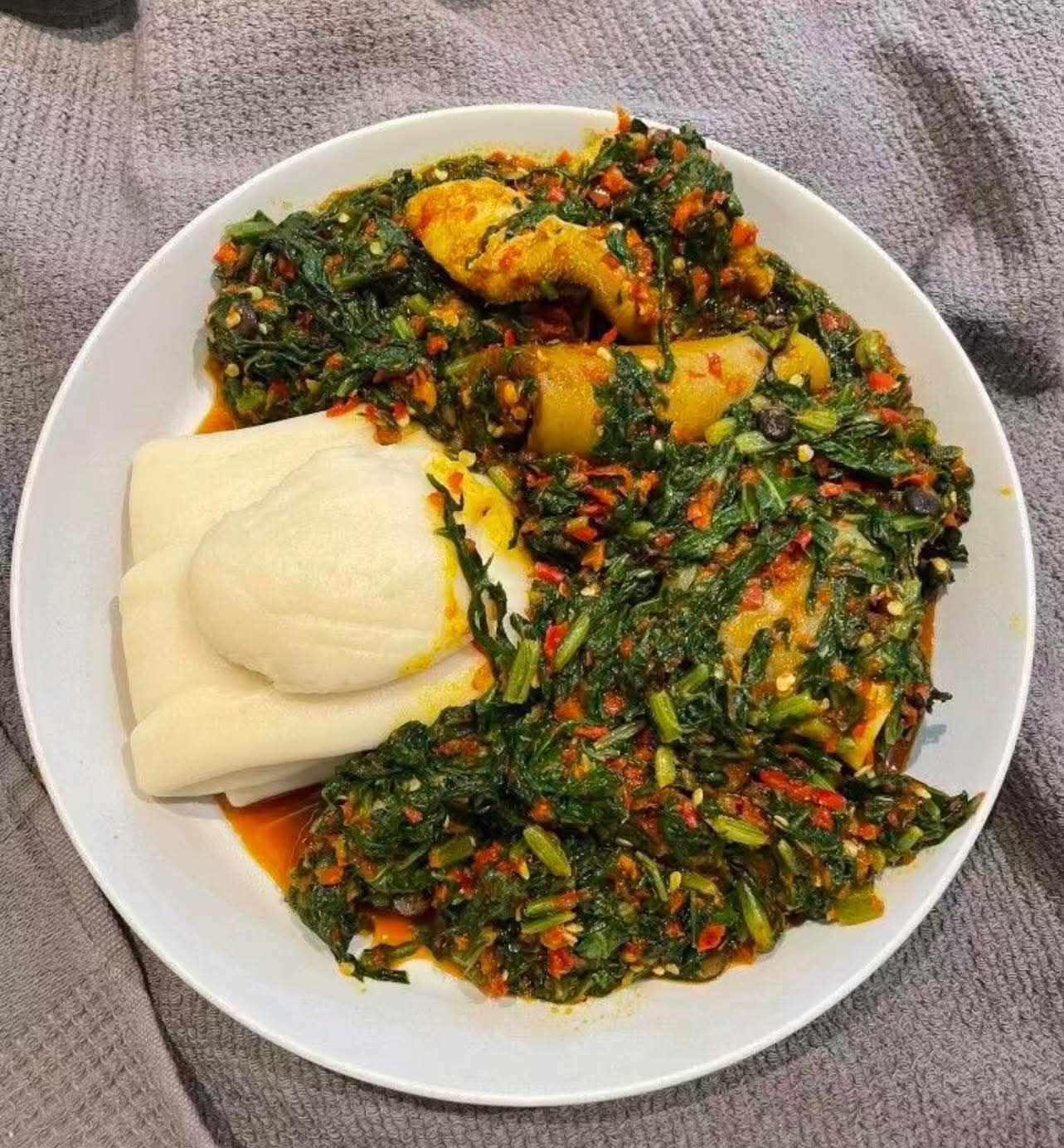 pounded yam & efo-riro