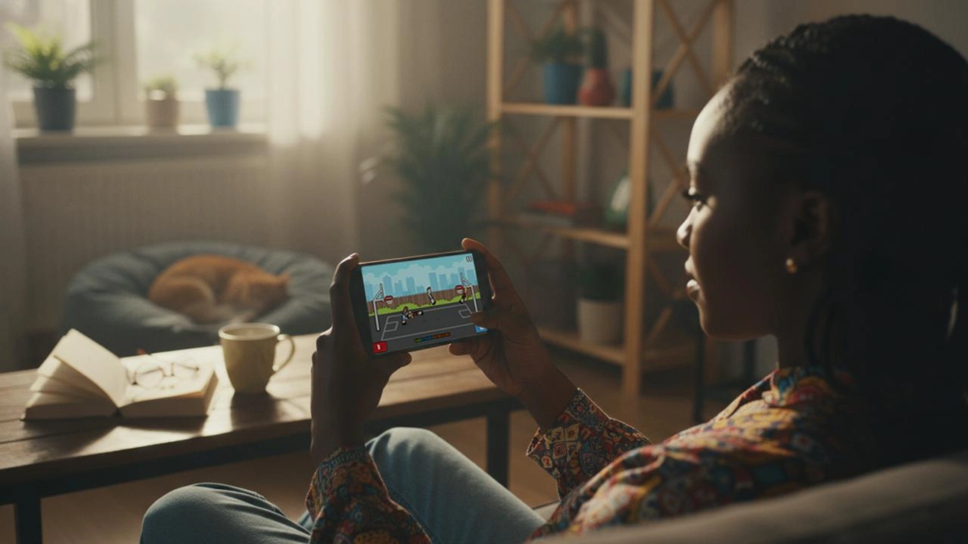 woman using a smartphone