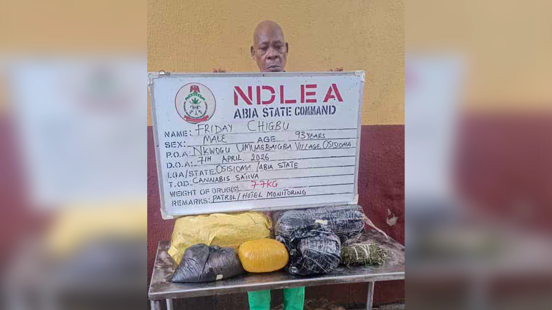93-year-old NDLEA suspect
