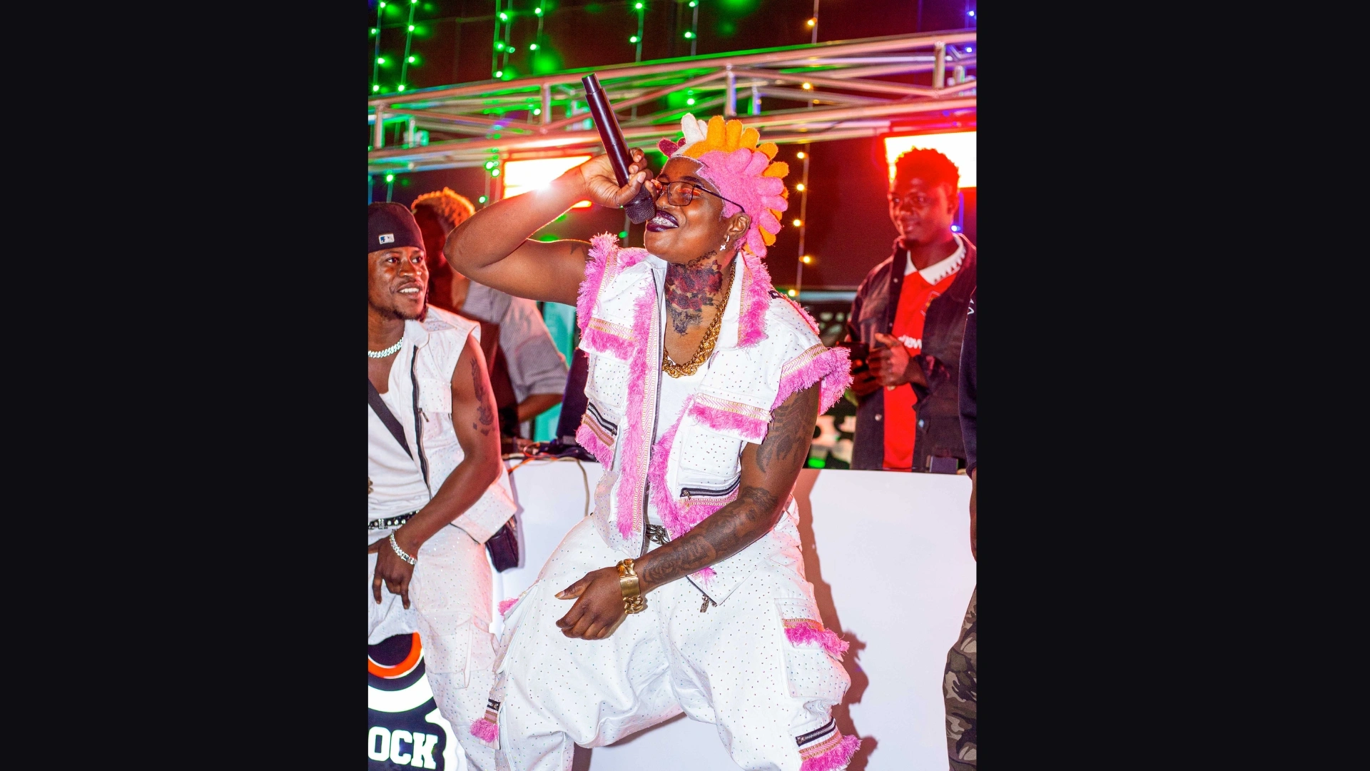 Blackchully performing her song at an event.