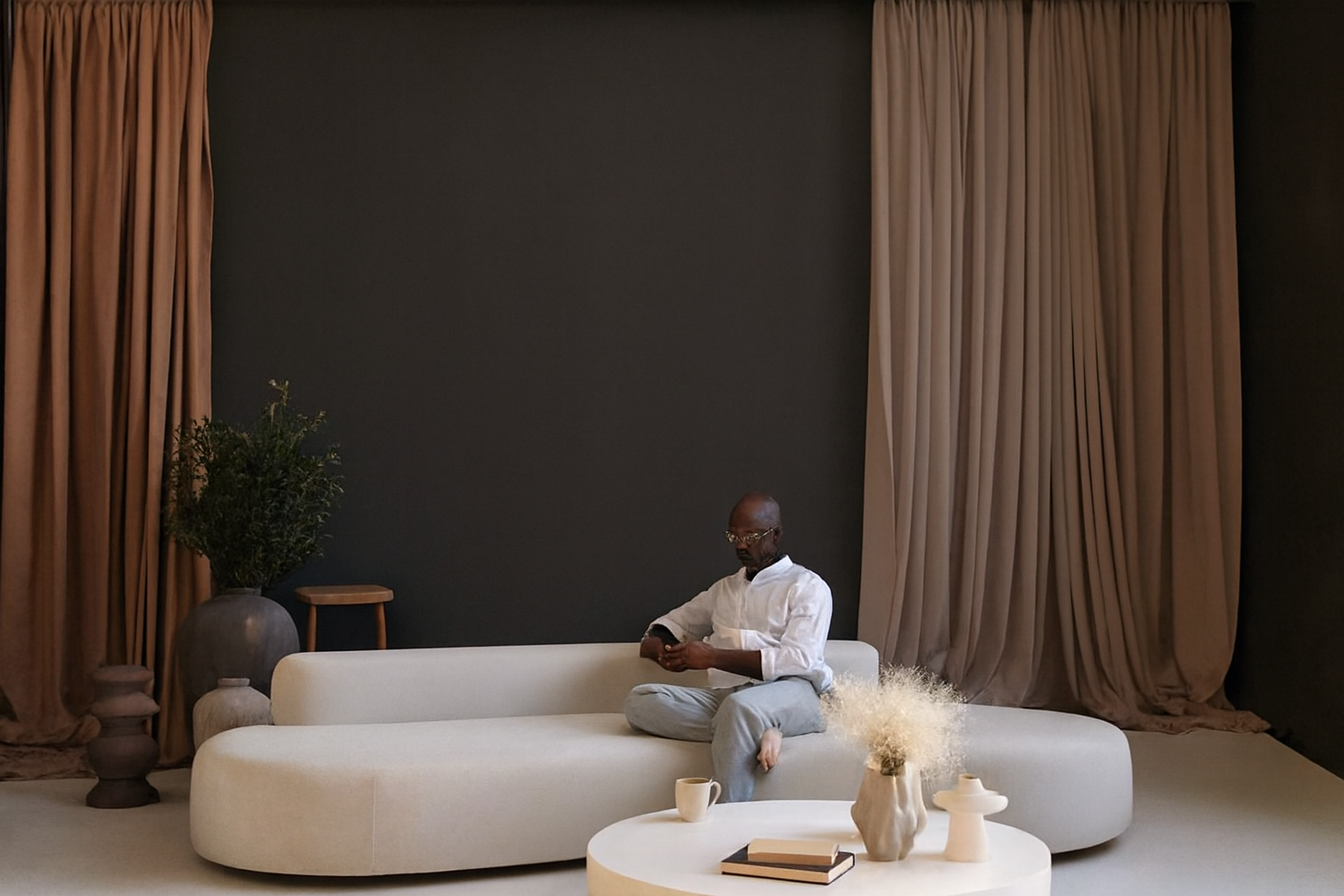 Charcoal Grey and Soft Cream-freepik