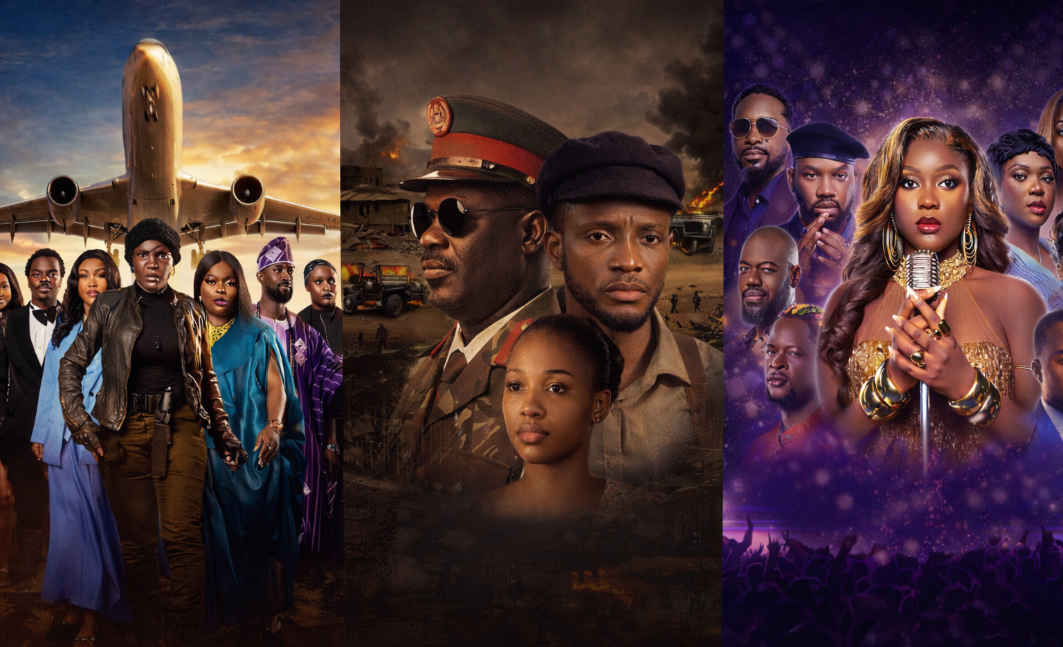 Collage of Nigerian film posters