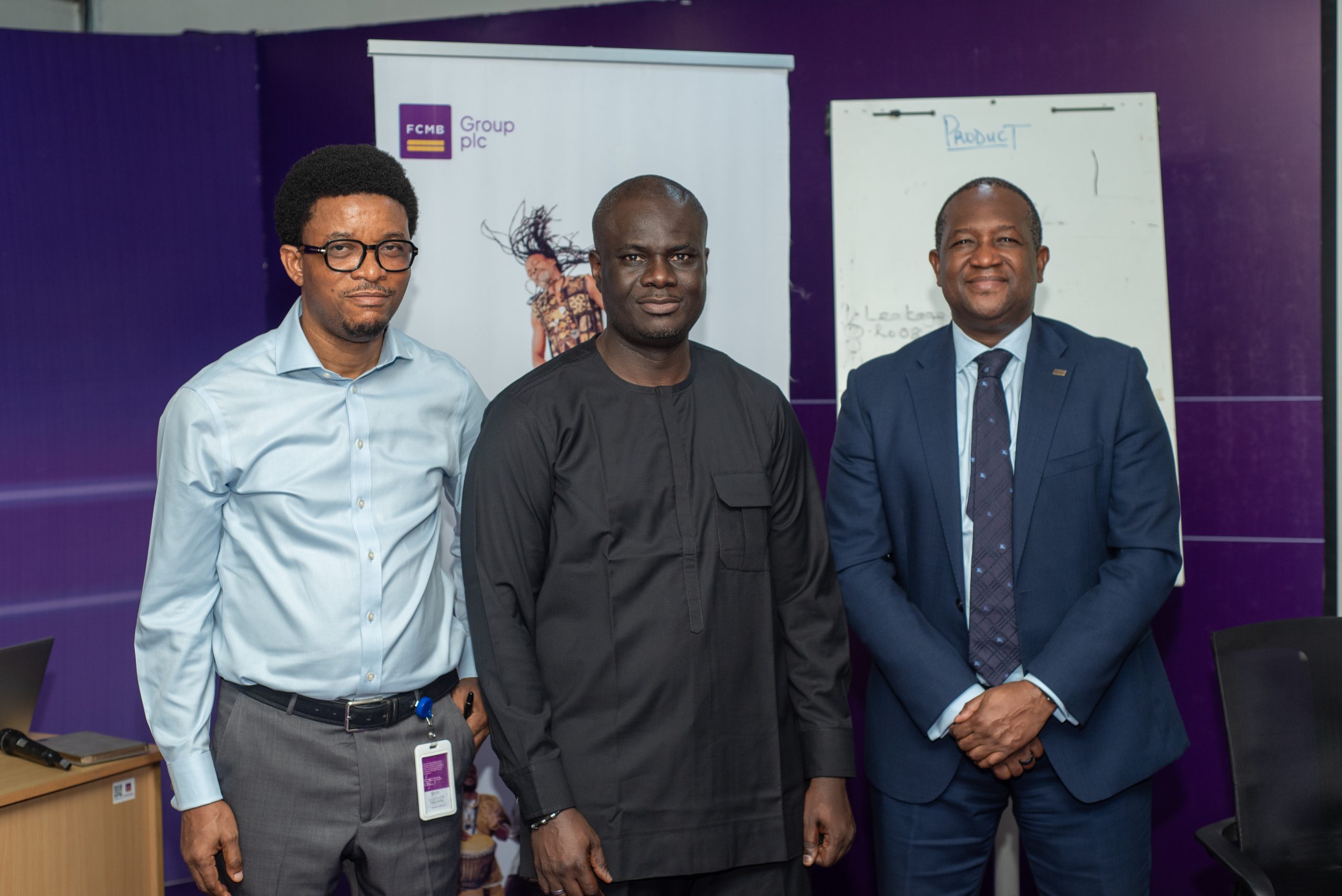 L-R: Adeola Adejokun, Head, Communications, First City Monument Bank; Chris Ihidero, Award-winning Director and Producer; and Diran Olojo, Divisional Head, Corporate Affairs, First City Monument Bank, during the Monetised Content: A Media Masterclass Presented by FCMB and BHM, in Victoria Island. Lagos on Monday, April 20, 2026