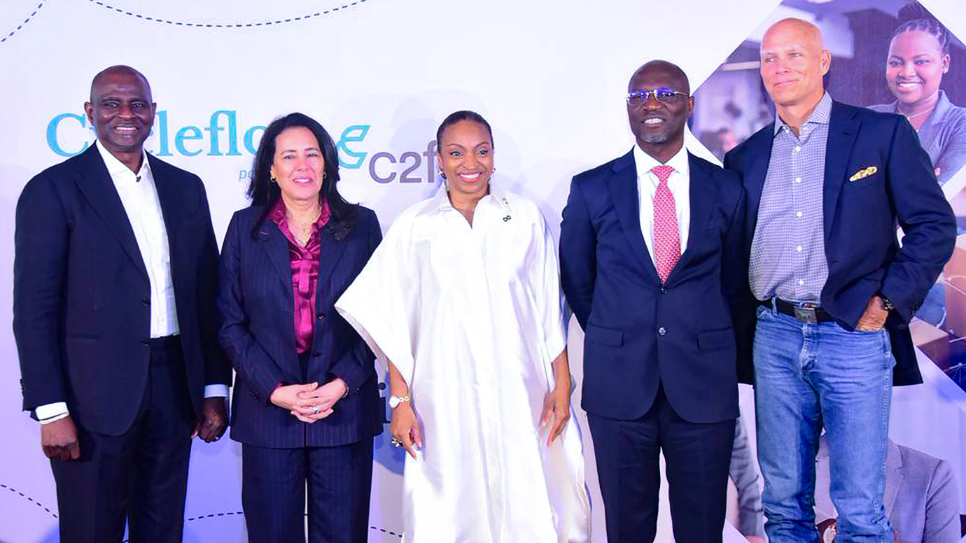 L-R: Segun Ogunsanya, Chairman, Cycleflow Limited; Dahlia Khalifa, Regional Director, Central Africa and Nigeria, International Finance Corporation (IFC); Jumoke Oduwole, Minister of Industry, Trade, and Investment; Emomotimi Agama, Director General, Securities and Exchange Commission/Representing Wale Edun, Minister of Finance and Coordinating Minister of the Economy of Nigeria; and Alexander “Sandy” Kemper, Chairman/CEO, C2FO, during the Official Launch of Cycleflow powered by C2FO in partnership with the IFC, in Lagos, on Thursday, 2nd April, 2026