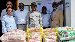 Minister of State for Industry, Trade and Investment, Senator John Owan Enoh at FMN’s Sunti Golden Sugar Estate