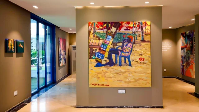 Happy by Musa Ganiyy 2026 hosted by O’DA Art Gallery on VI, Lagos, in April 2026.