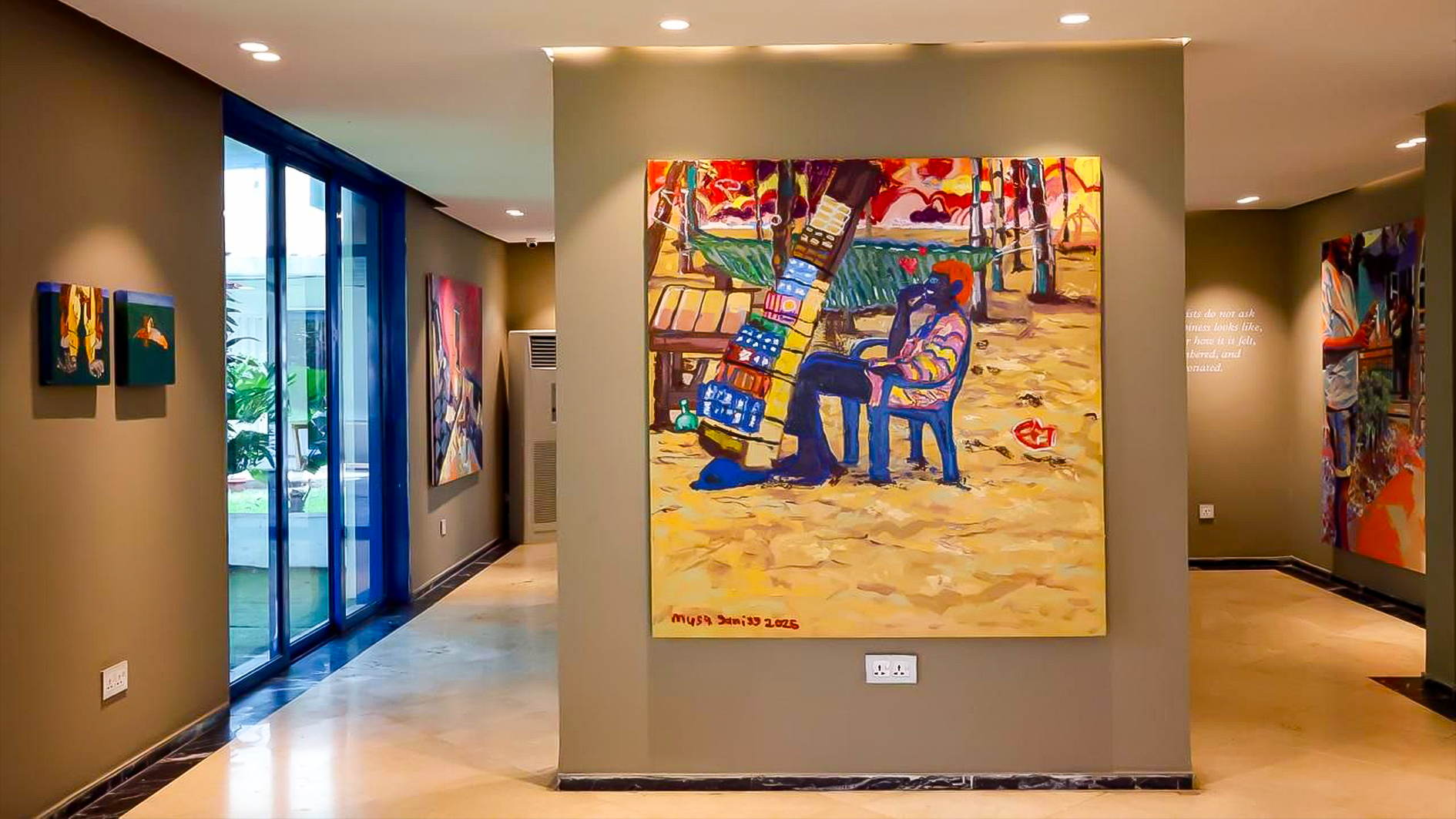 Happy by Musa Ganiyy 2026 hosted by O’DA Art Gallery on VI, Lagos, in April 2026.