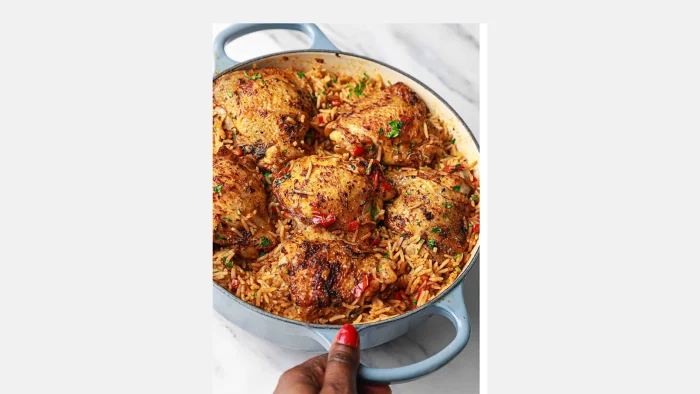 One pot Cajun chicken and rice meal