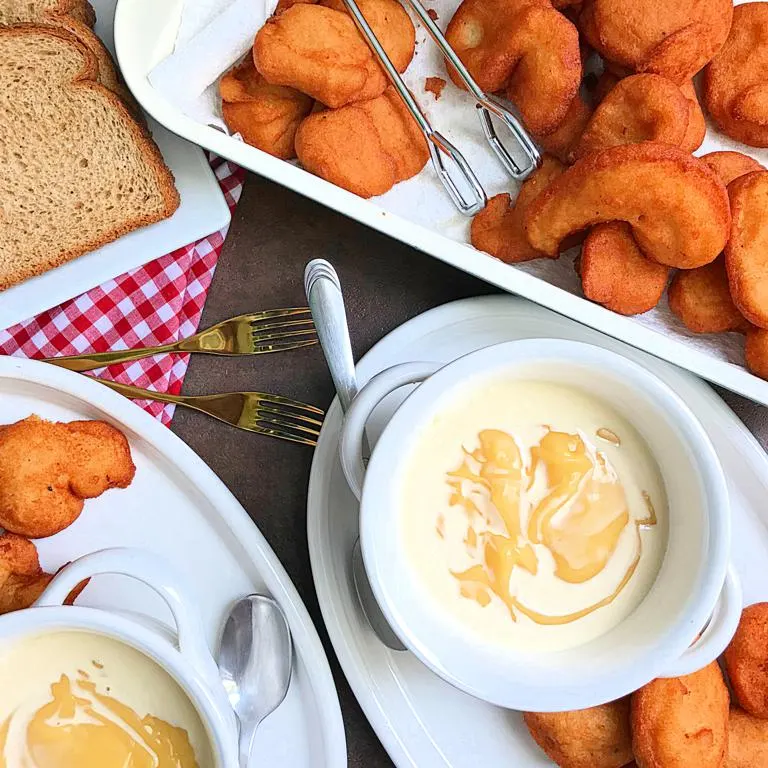 pap (ogi) with akara or moi moi