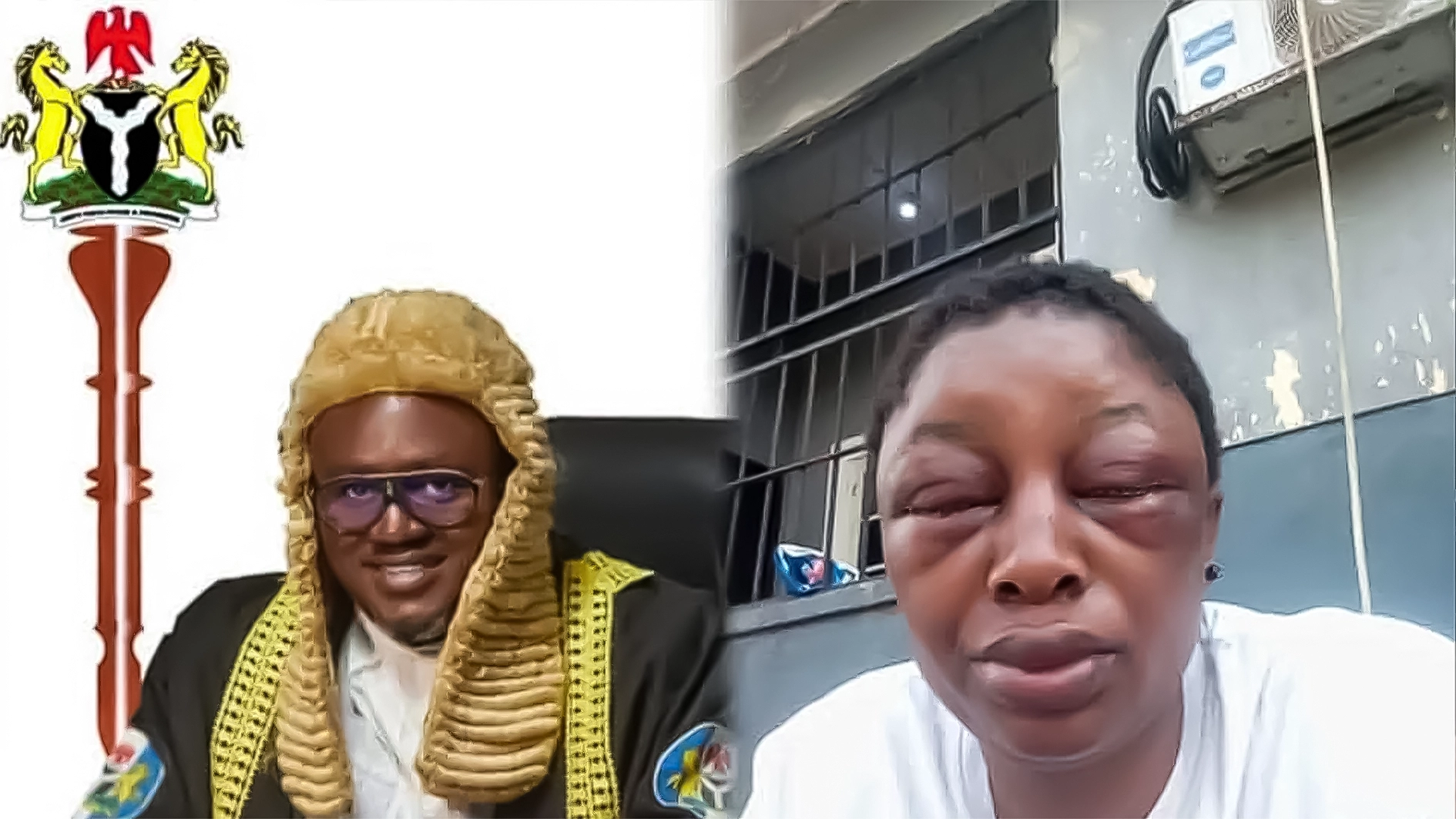 Speaker of the House, Ayambem (L), Ovat Agbor’s wife (R)